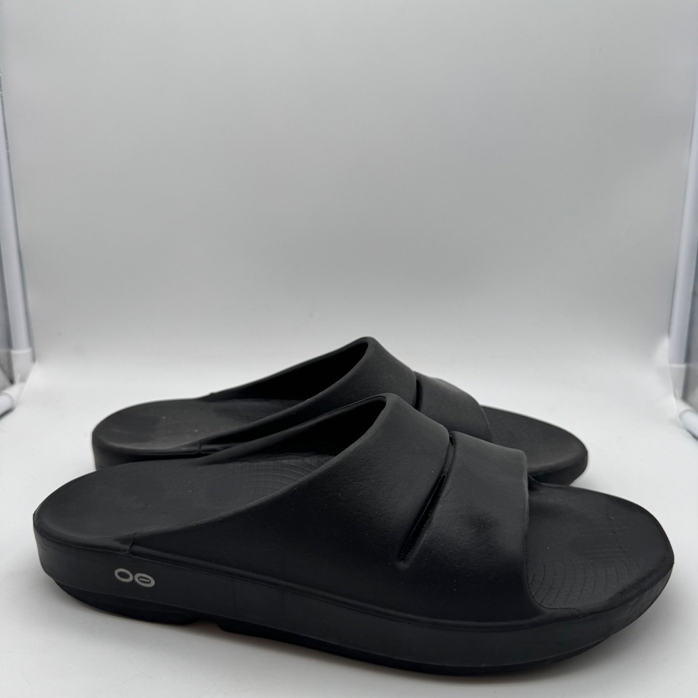 OOFOS OOLALA Black‎ Recovery Slides Sandals Men's Size 8